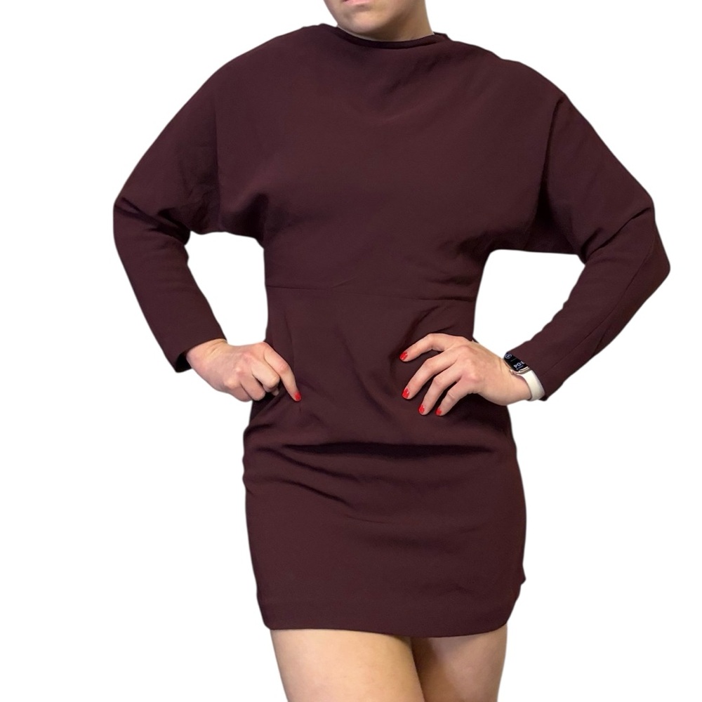 A.L.C Marin Crepe Mini Dress in Burgundy Wine Size 6